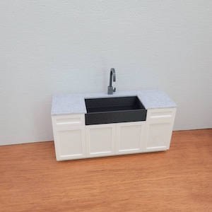 1:12 Modern Miniature Kitchen Sink Cabinet