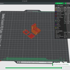 1:24 Modern badrumstoalett med fungerande gångjärnsförsedd sits 3D-skrivare digital fil bild 8