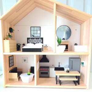 1:12 Furniture For Ikea Flisat Dollhouse 1/12 Modern Mini Dollhouse Furniture & Decor image 1