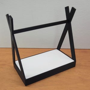 1:12 Scale Teepee Beds - Mini Doll Furniture Black Bed