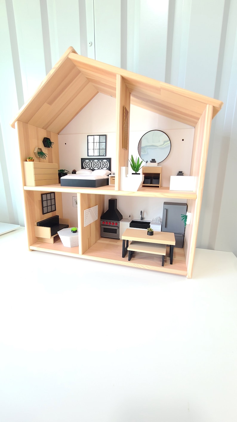 1:12 Furniture For Ikea Flisat Dollhouse 1/12 Modern Mini Dollhouse Furniture & Decor image 6