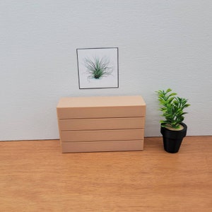 1:12 Dresser with Working or Non-Working Drawers 1/12 Modern Mini Wood Doll House Furniture Miniature Non-Working