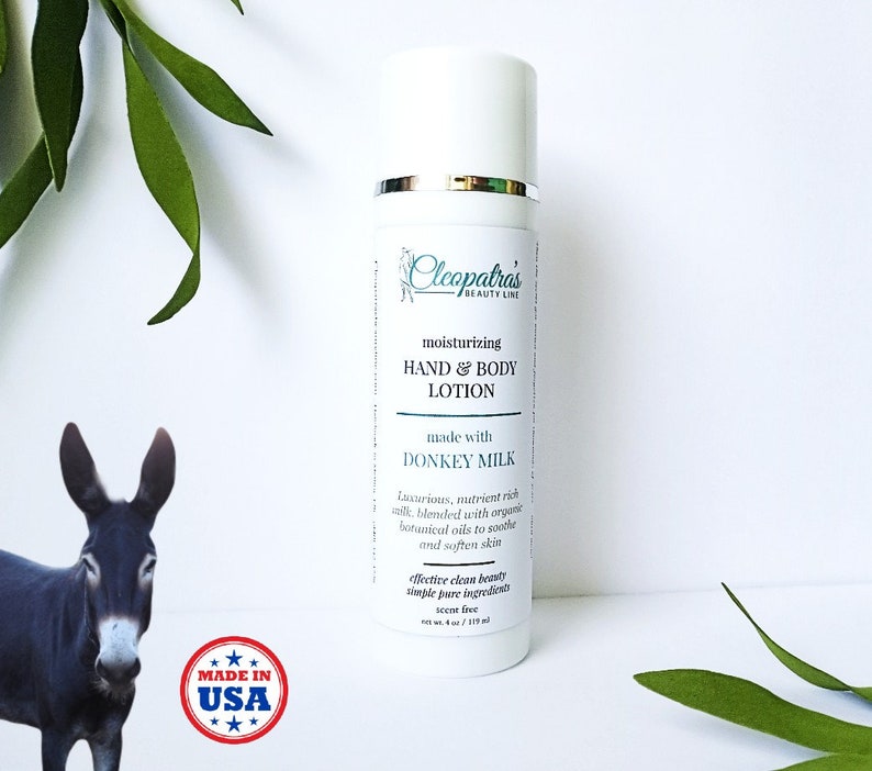 Natural Donkey Milk Body Lotion made in OHIO Donkey Milk Etsy