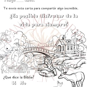 JW Spanish Campaign Enjoy Life forever | Kids Letter drawing coloring template | Printable