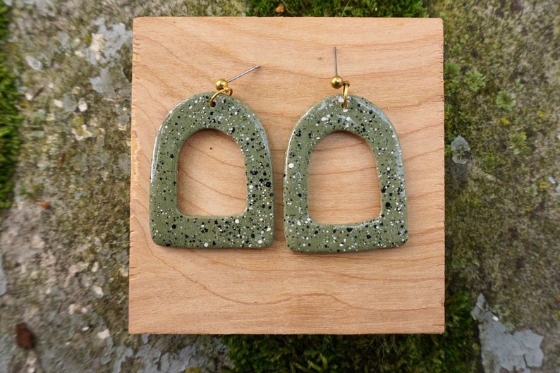 Statement Polymer Clay Earring Polymer Clay Drop Earring Yellow Earring Polymer Clay Earrings Statement Color Earring