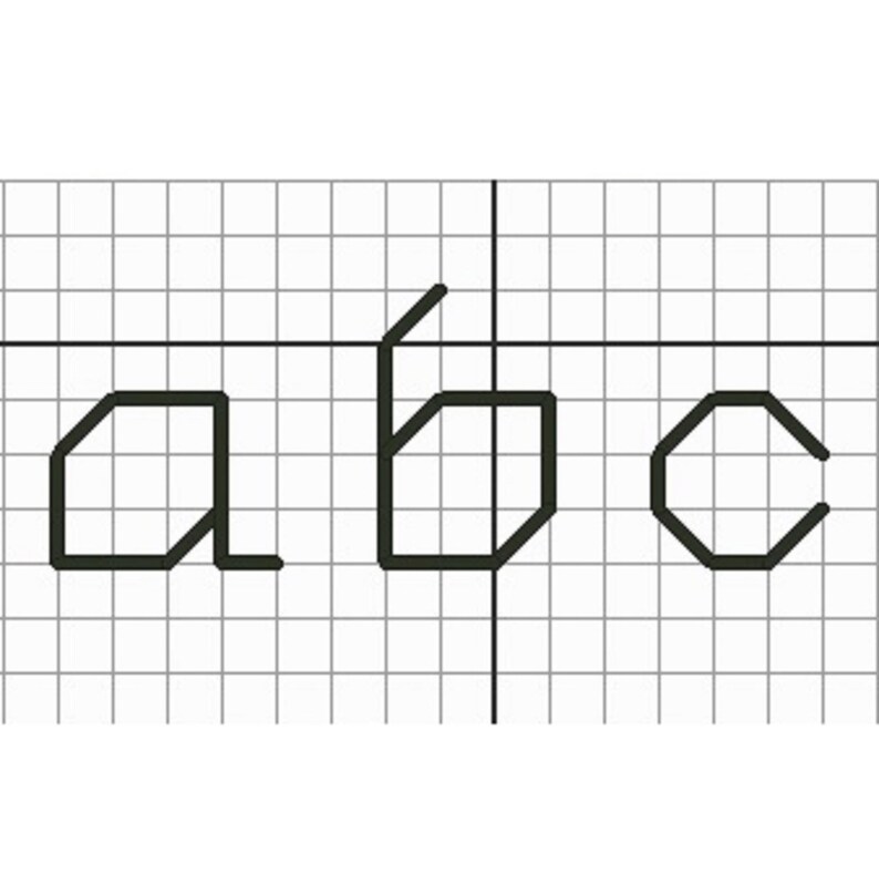 Cursive Alphabet Cross Stitch Pattern With Small Backstitch Letters and ...