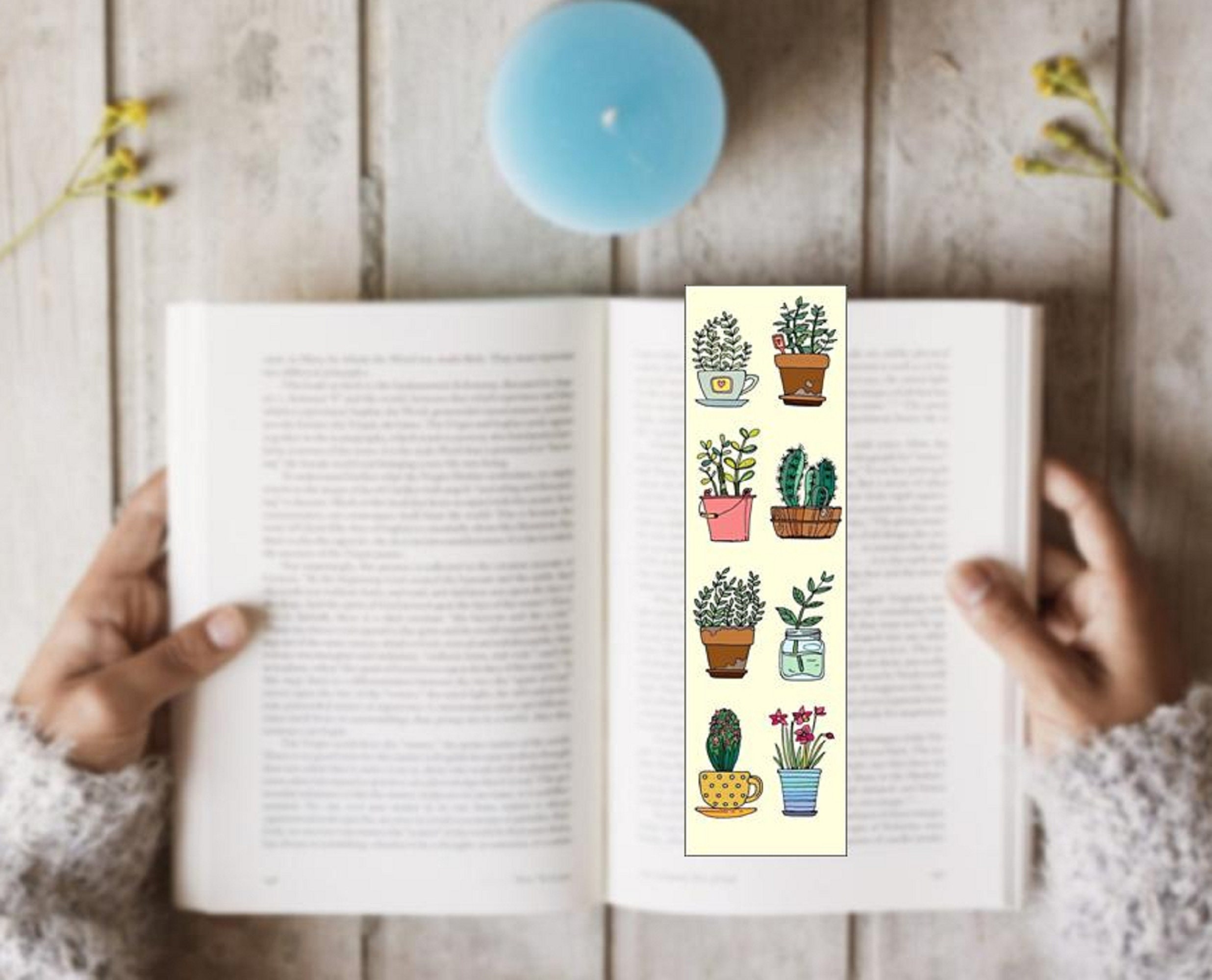 Plant bookmark Printable bookmarks set Book tracker digital Etsy