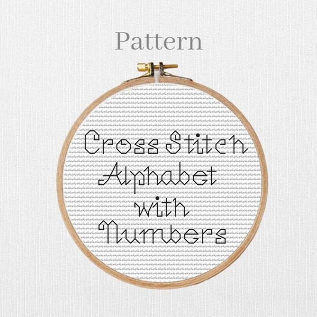 Cursive Alphabet Cross Stitch Pattern With Small Backstitch Letters and ...