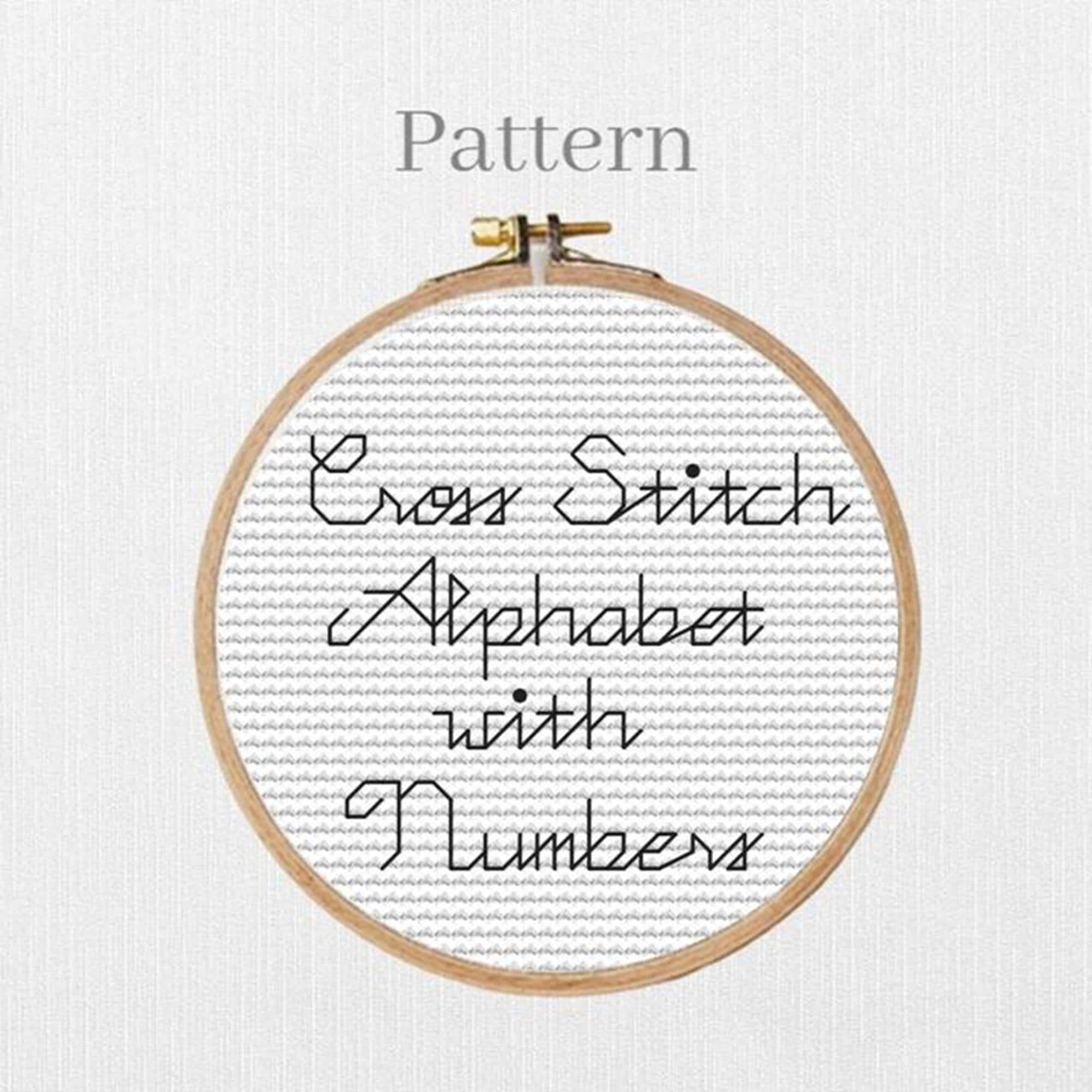 Cursive Alphabet Cross Stitch Pattern With Small Backstitch Letters and ...