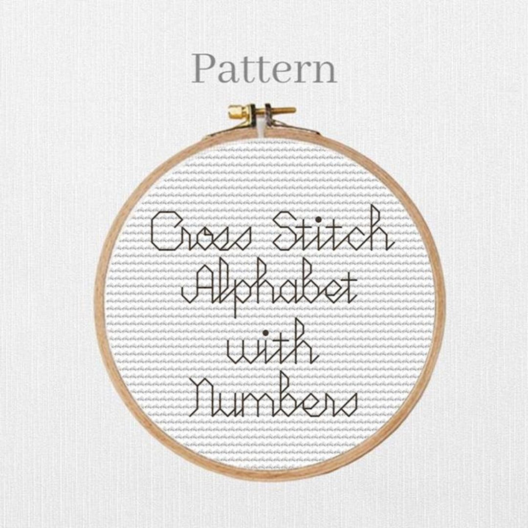 Cursive Alphabet Cross Stitch Pattern With Small Backstitch Letters and ...
