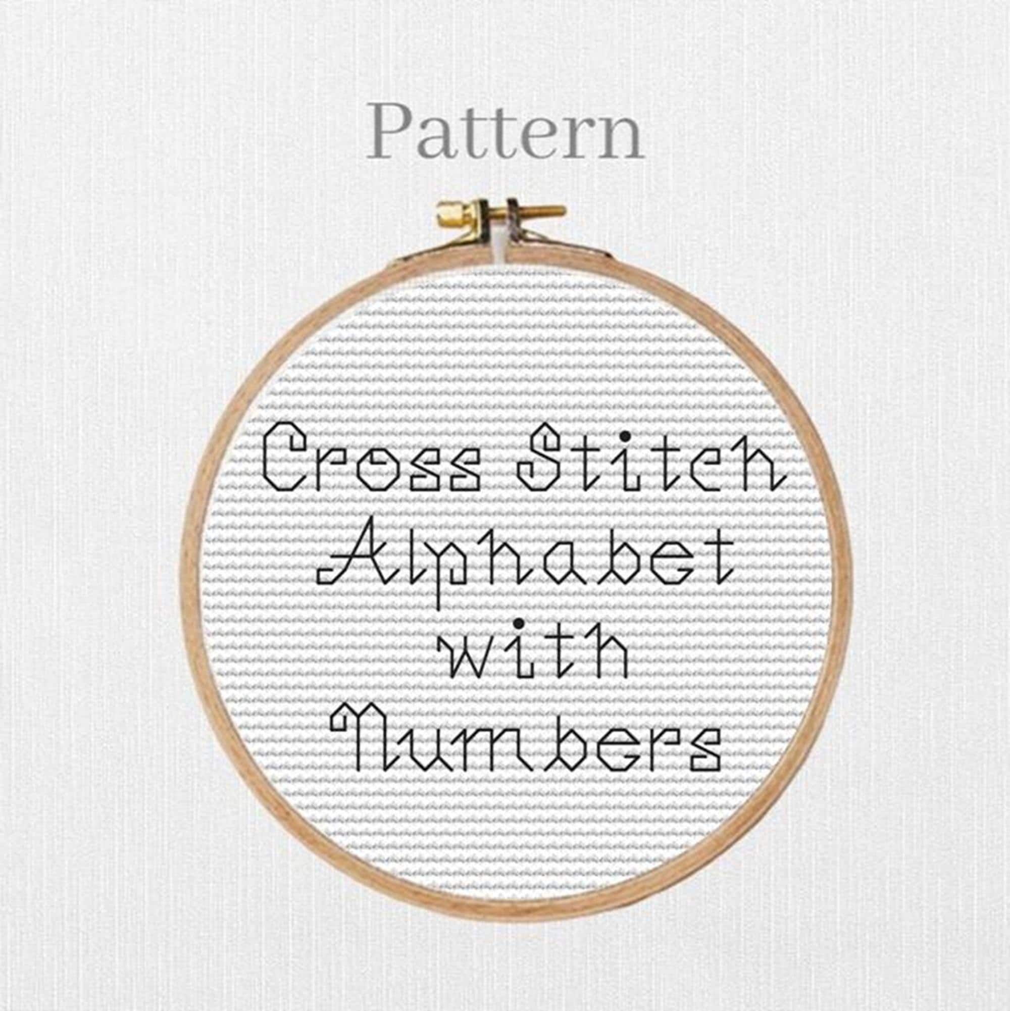 Cursive Alphabet Cross Stitch Pattern With Small Backstitch Letters and ...