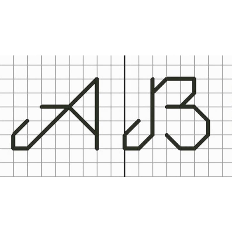 Cursive Alphabet Cross Stitch Pattern With Small Backstitch Letters and ...