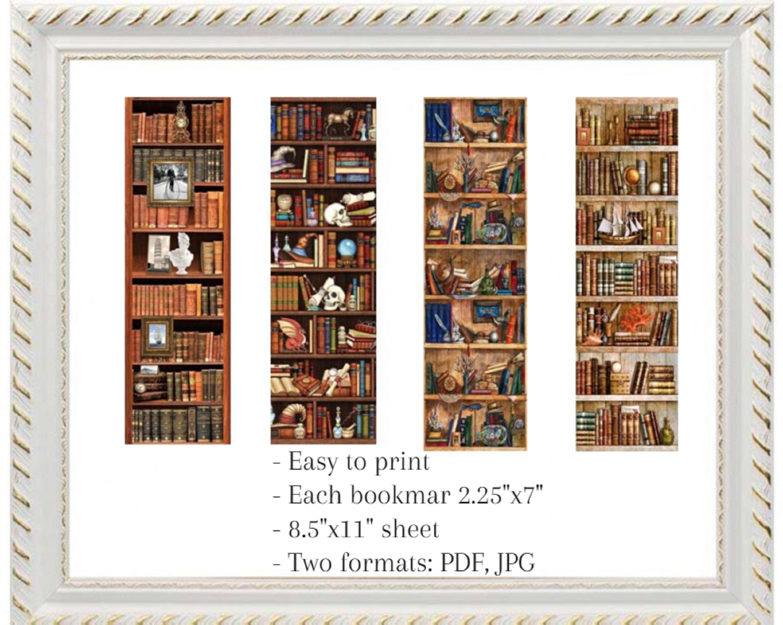 dark academia bookmarks book tracker printable bookmarks set etsy