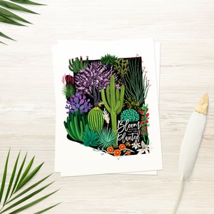 Arizona Groet | Afdrukbare kaart | Arizona | Arizona Cactus | Wenskaart | Lege kaart | DIRECT DOWNLOADEN