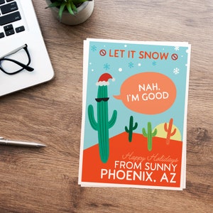 Christmas Card | Holiday E Card | Printable Card | Greeting Card | Blank Card | Cactus | Southwest Christmas | INSTANT DOWNLOAD
