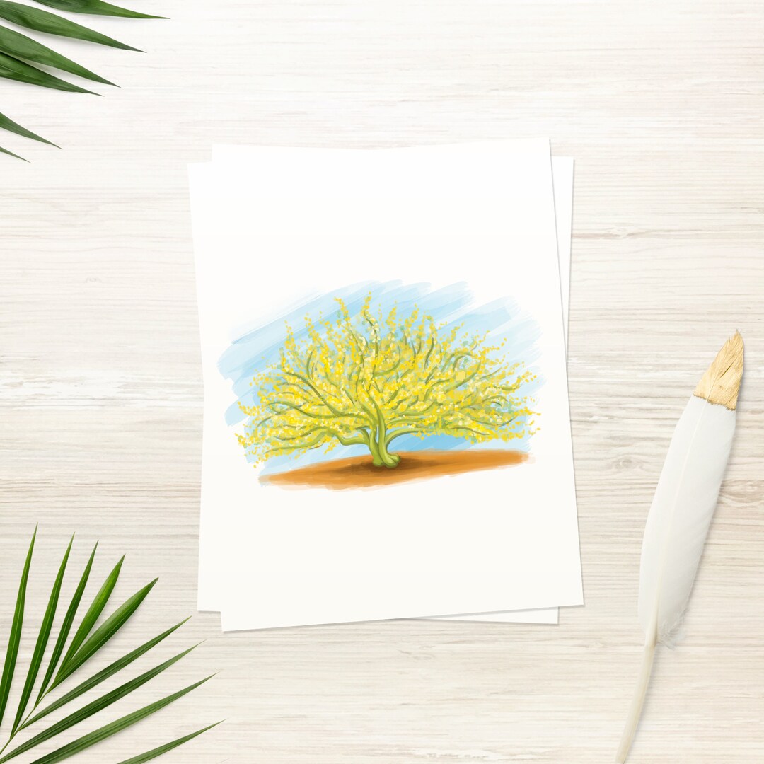 Cactus Card Palo Verde Printable Card Greeting Card Etsy