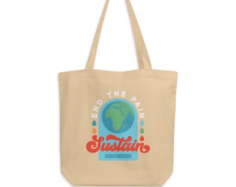 Eco Tote Bag | Sustain | Earth Friendly | Environmentalist Gift | Shopping Bag | Reusable Bag