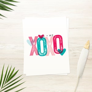 XOXO | Liebeskarte | Valentinskarte | Galentine | Valentinstag | Valentine Printable | SOFORTIGER DOWNLOAD