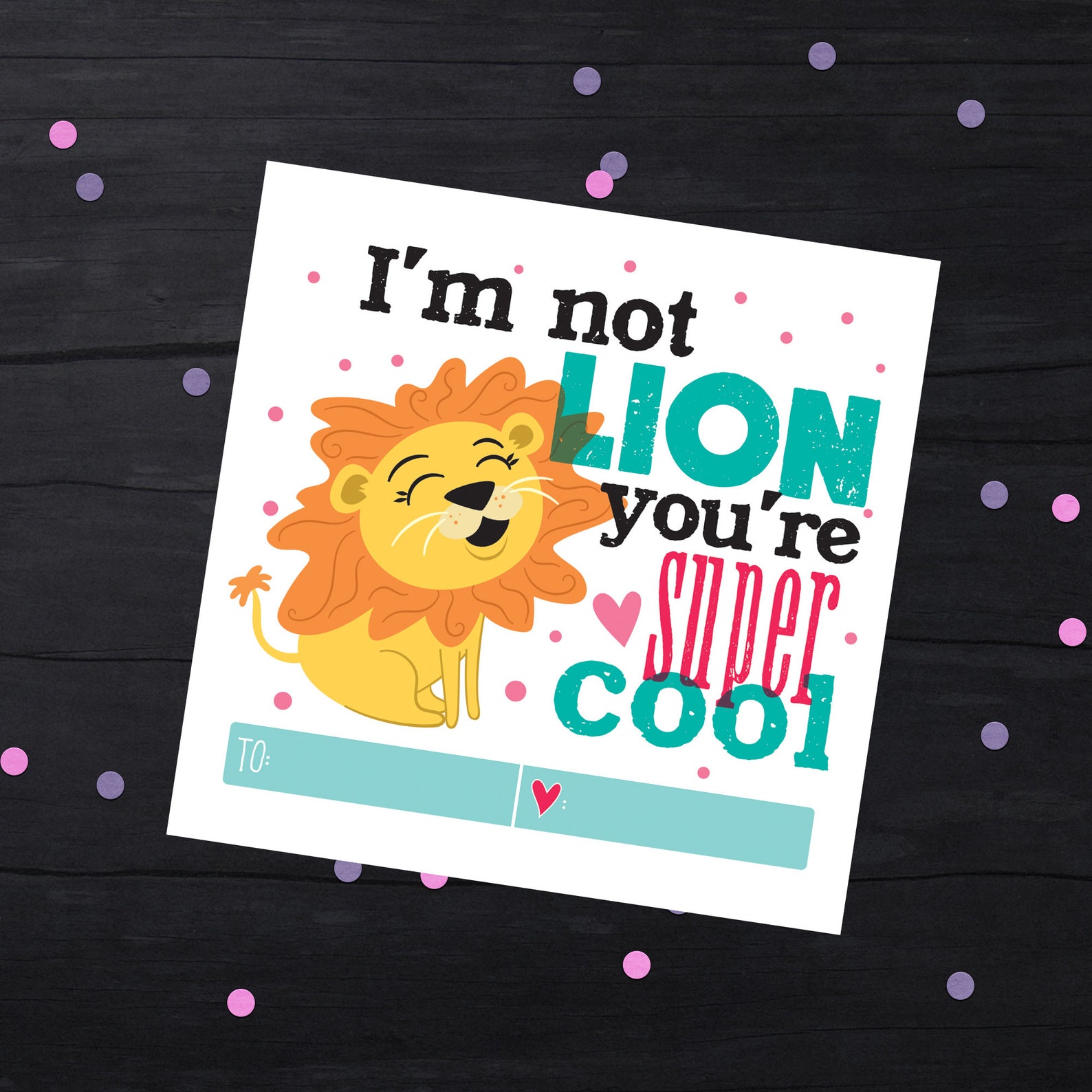 Animal Pun Card Set of 5 Printable Valentine Kids | Etsy
