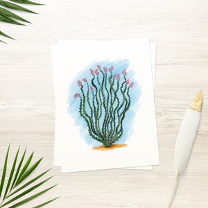 Cactus Card | Ocotillo | Printable Card | Greeting Card | Blank Card | Cactus | Desert Card | INSTANT DOWNLOAD