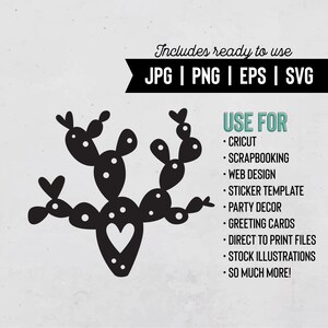 Cactus Clipart / Cactus Svg / Fico d'India / Scrapbooking / Silhouette / Cricut / Eps / DOWNLOAD ISTANTANEO