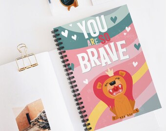 Spiral Notebook | You Are So Brave | Dream Journal | Gratitude Journal | Positive Affirmation Gift | Galentine Gift | Valentines Gift