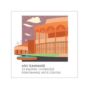 Tempe Sticker | ASU | Gammage | Arizona Gift | Water Bottle Stickers | Tempe Arizona | Cute Stickers
