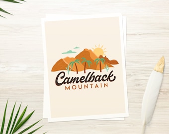 Camelback Mountain Arizona Card: Scottsdale Greeting (Printable, Instant Download)