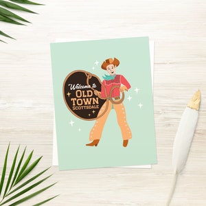 Scottsdale Groet | Cowboy | Arizona Card | | Scottsdale Arizona Liefde | Lege kaart | AFDRUKBARE | DIRECT DOWNLOADEN
