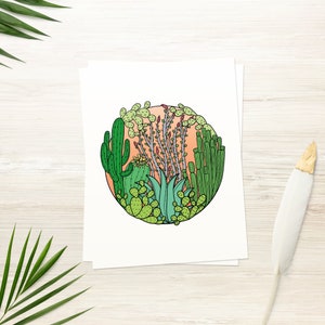 Cactus Card | Printable Card | Cactus | Variegated Cactus | Greeting Card | Blank Card | INSTANT DOWNLOAD