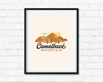 Camelback Mountain Art Print: Phoenix Arizona Hiking (Digital Download)
