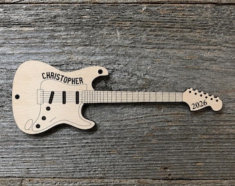 Electric Guitar Cutout Ornament - Personalized - Read Description