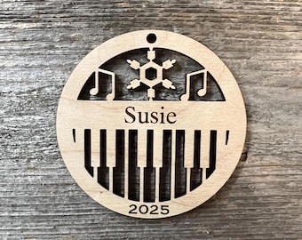 Piano Snowflake Ornament - Personalized (3 Sizes Available!) - See Description