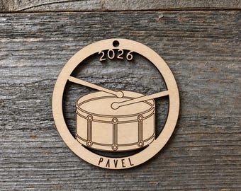Drum Ornament - Personalized (2 Sizes Available!) - Read Description