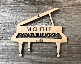 Piano Cutout Ornament - Personalized - See Description