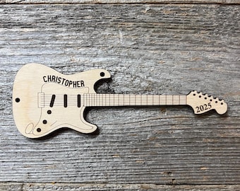 Electric Guitar Cutout Ornament - Personalized - Read Description