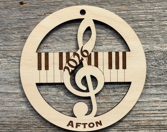 Piano Keys Ornament - Personalized (3 Sizes Available!) - See Description
