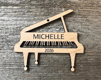 Piano Cutout Ornament - Personalized - See Description