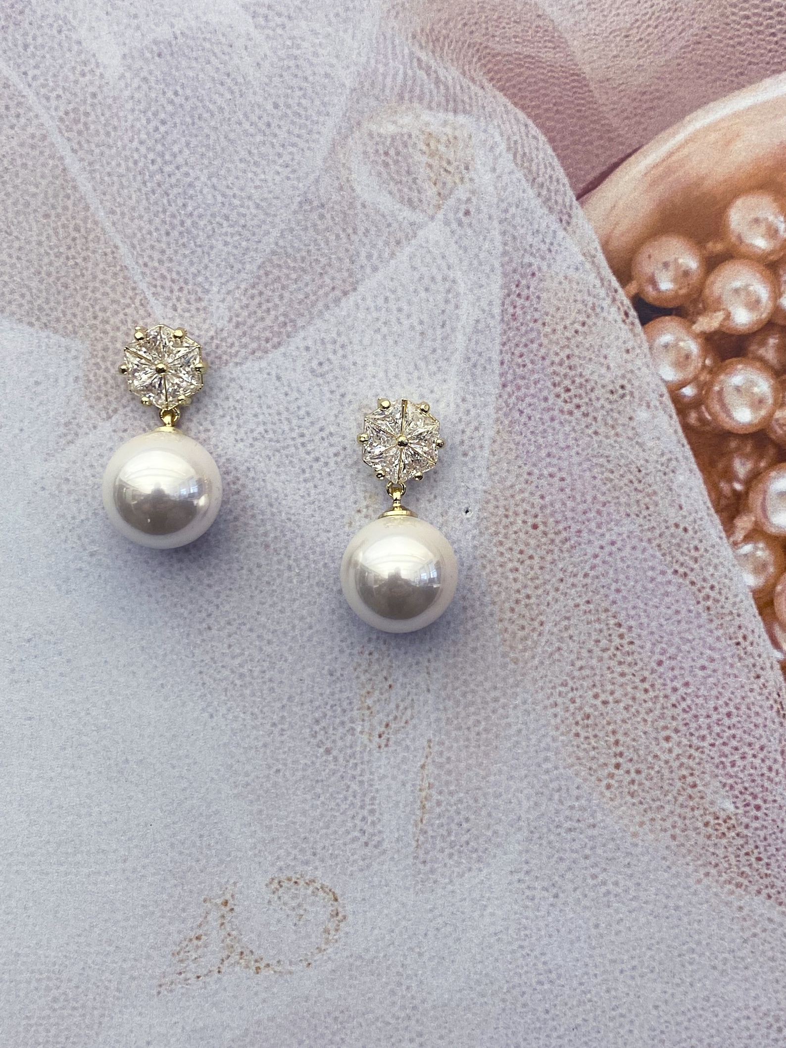 Faux Pearl Earrings Bridal Earrings Wedding Earrings Dangle Etsy UK