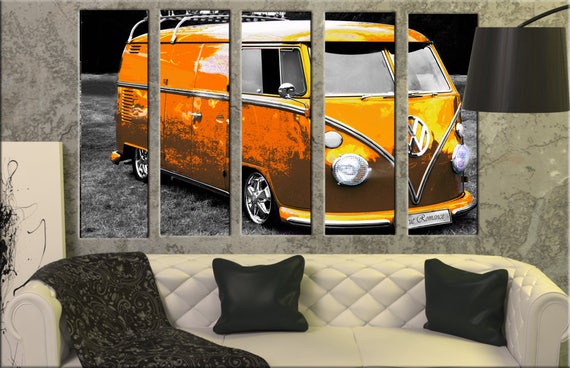 Volkswagen Vw Wall Art Bus Camper Van Leinwand Kunst Vintage Rusty Auto Wand Kunst Retro Auto Leinwand Kunst Rahmen Wandpaneele Leinwand Druck