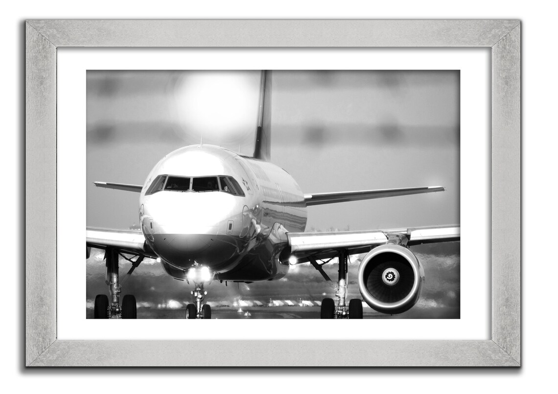 Jet Airplane Wall Art Passenger Aviation Plane Canvas Art Etsy