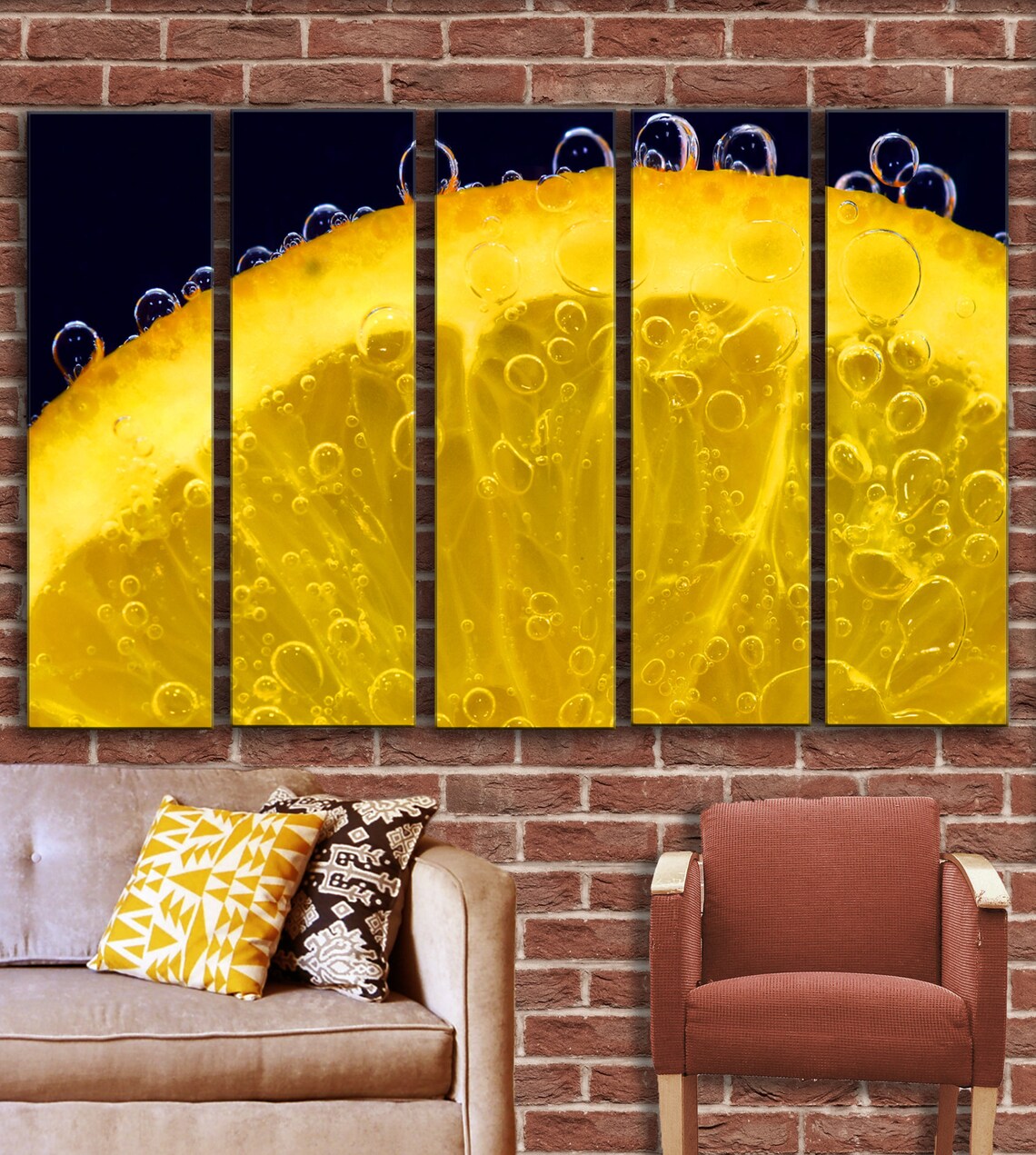 Fresh Orange Canvas Picture Kitchen Wall Art Picture Kitchen | Etsy