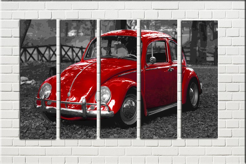 Vintage Volkswagen VW Beetle Bug Wall Art Decor Picture Etsy