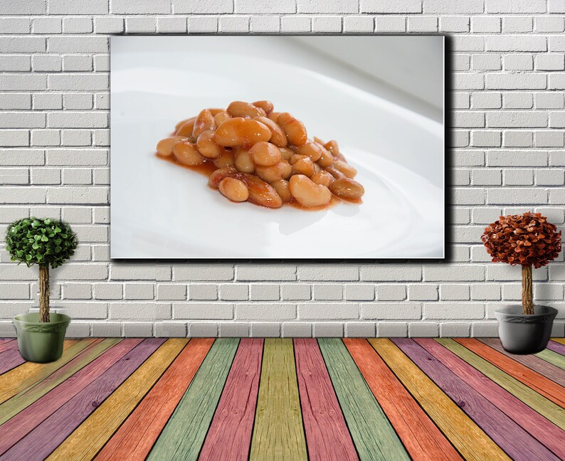 Food and Cooking Themed Painting Vegetarian Canvas Picture Print Poster for Living Room Nursery 1 Piece Beans Foods Wall Art Decor