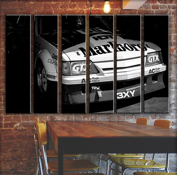 Large Racing Car Wall Art Picture Painting on Canvas Panels Etsy