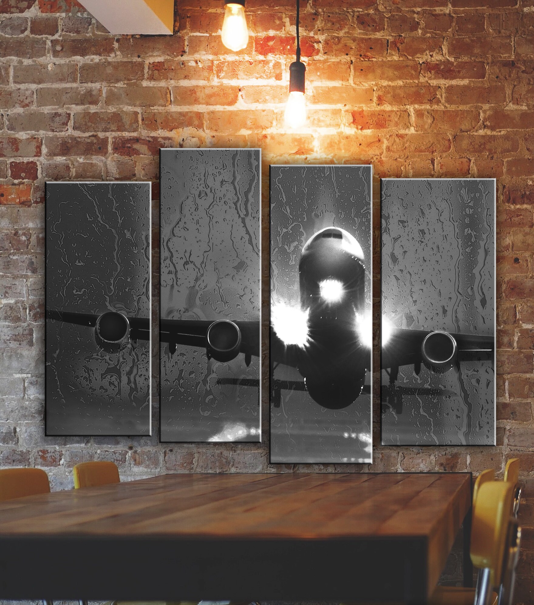 Large Airplane Tough Landing Wall Art Picture Painting on Etsy