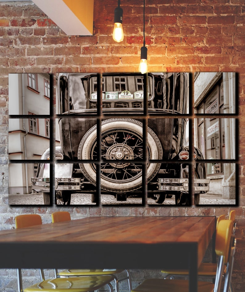 Big Set Antique Car Oldtimer Wall Art Decor Picture Painting | Etsy