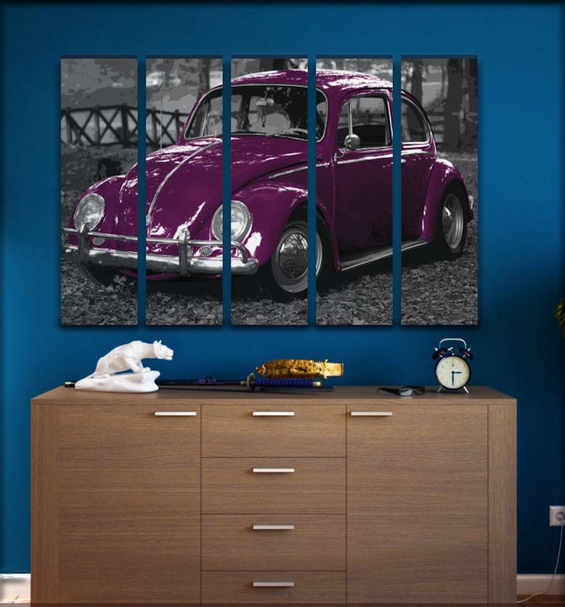 Vintage Volkswagen VW Beetle Bug Wall Art Decor Picture Etsy