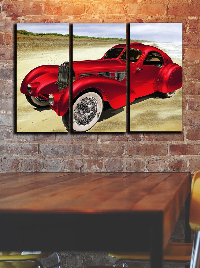 Vintage Car Wall Art Decor Picture Painting Poster Print on Etsy