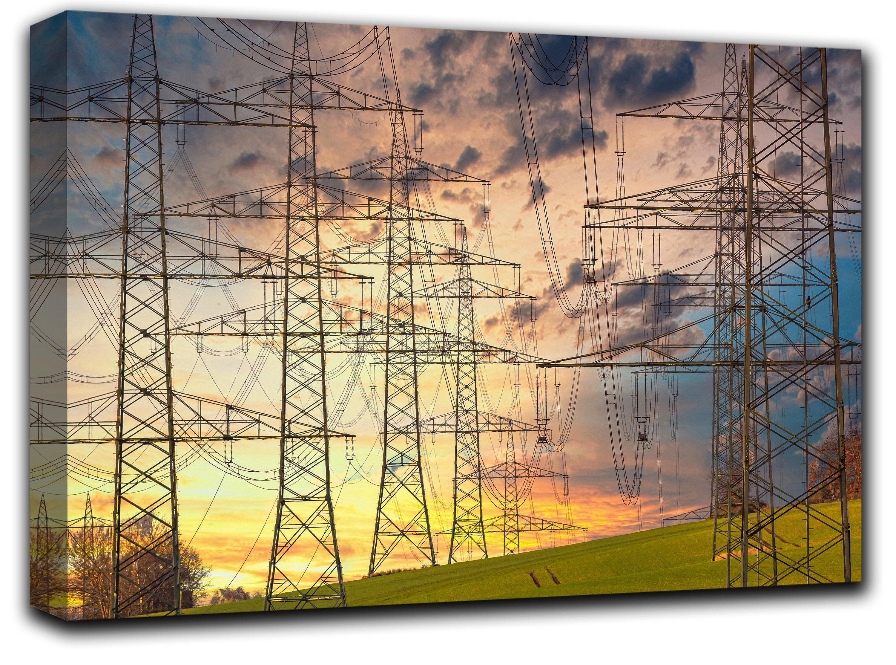 Electricity Wall Art Decor Wire Canvas Picture Print Poster Etsy